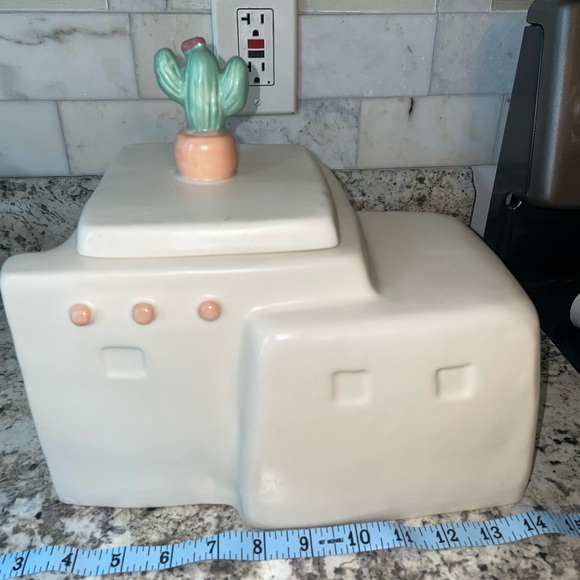 VINTAGE Treasure Craft Cactus Adobe House Southwest Cookie Jar Pueblo Aztec Mesa - Picture 3 of 12